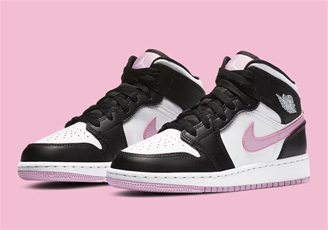 nike air jordan 1 mid rosa schwarz